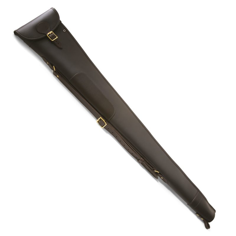 Croots Byland Leather Shotgun Slip in Dark Havna full