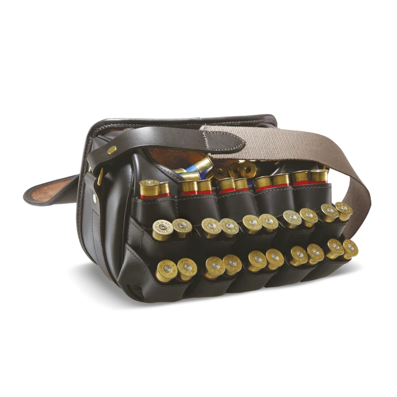 Croots Byland Leather Loaders Bag Dark Havana