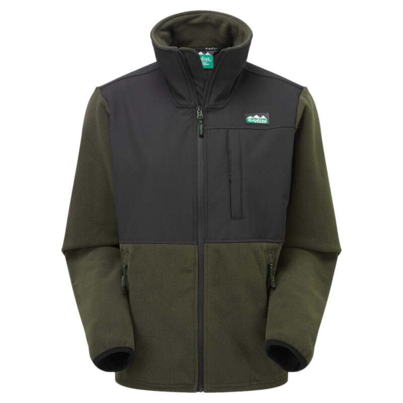 Ridgeline Hybrid Fleece Jacket Softshell Olive and Black