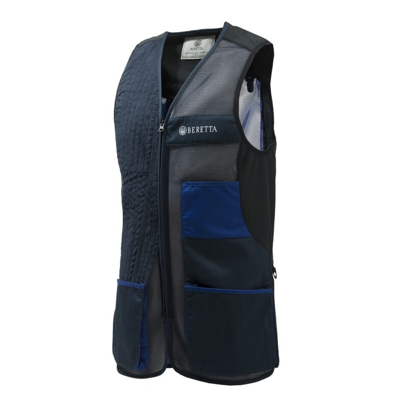 Beretta Uniform Pro 20.20 Shooting Vest Blue Total Eclipse and blue Royal