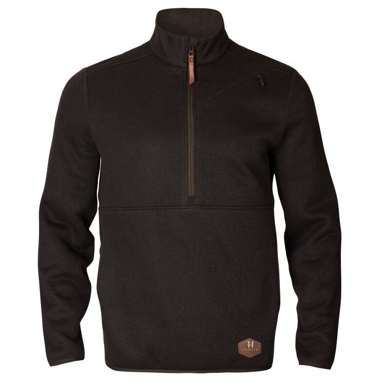 Harkila Metso Half Zip Jumper in Shadow Brown Front