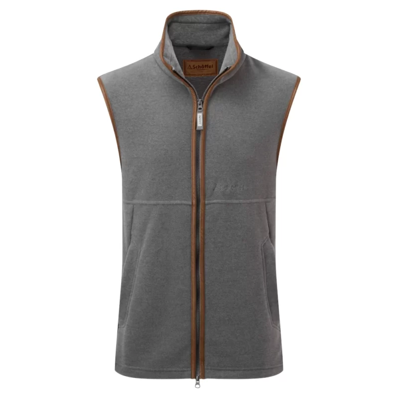 Schoffel Oakham Fleece Mens Country Gilet in Pewter
