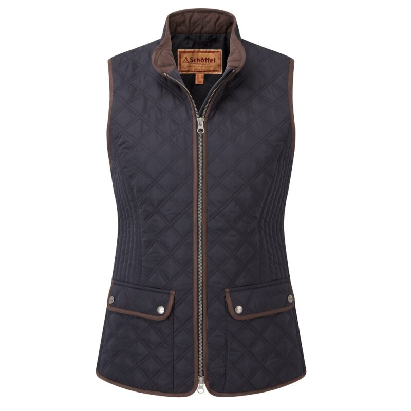 Schoffel Ladies Quilt Gilet in Midnight front