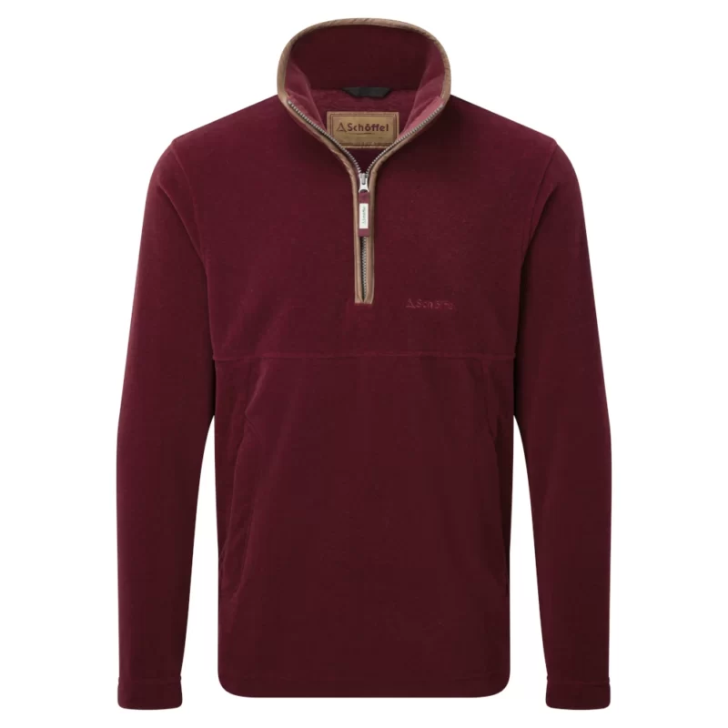 Schoffel Berkeley Quarter Zip Fleece in Claret