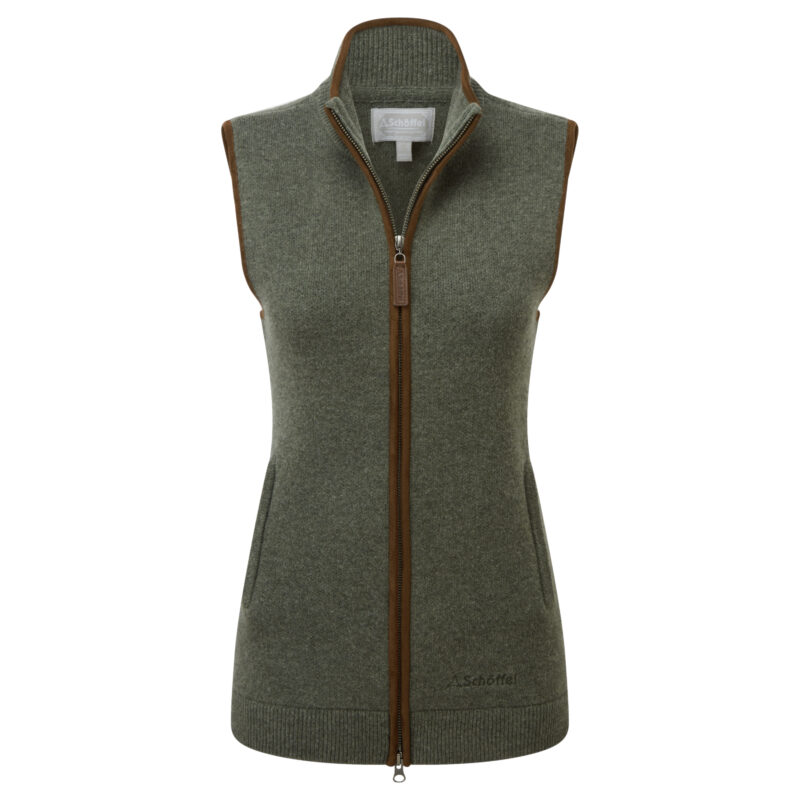 Schoffel Ladies Orkney Merino GIlet in Cedar Green