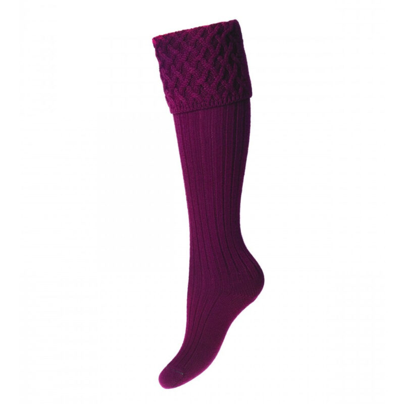 Lady Rannoch Sock in Burgundy