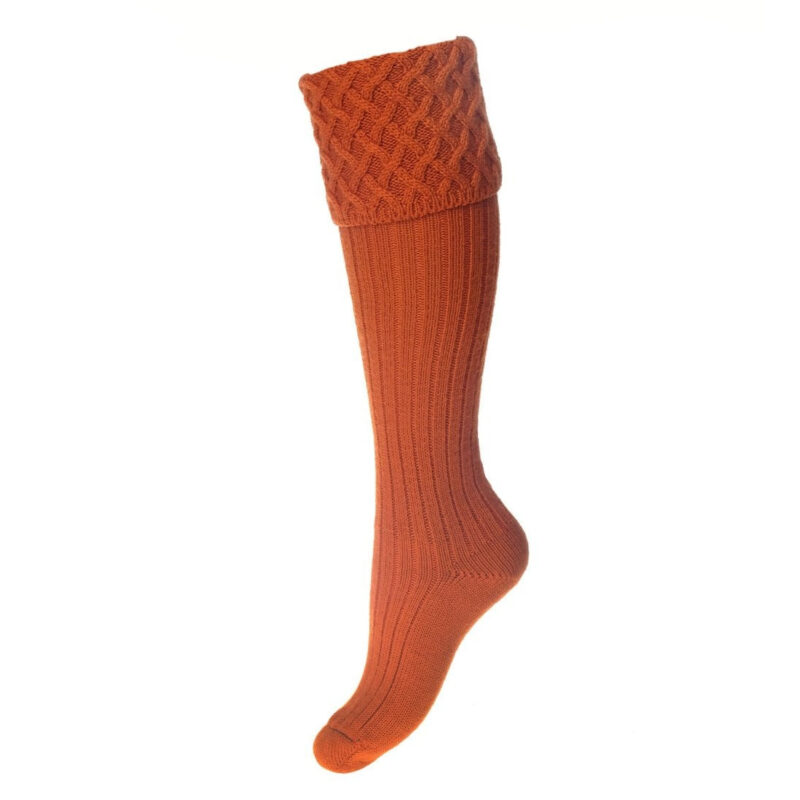 Lady Rannoch Sock in Burnt Orange