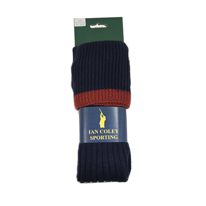 Mens Estate Field Socks Navy Chestnut