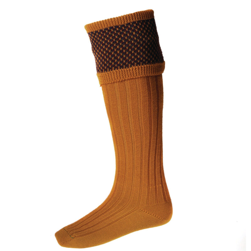 Mens Tayside Socks in Ochre
