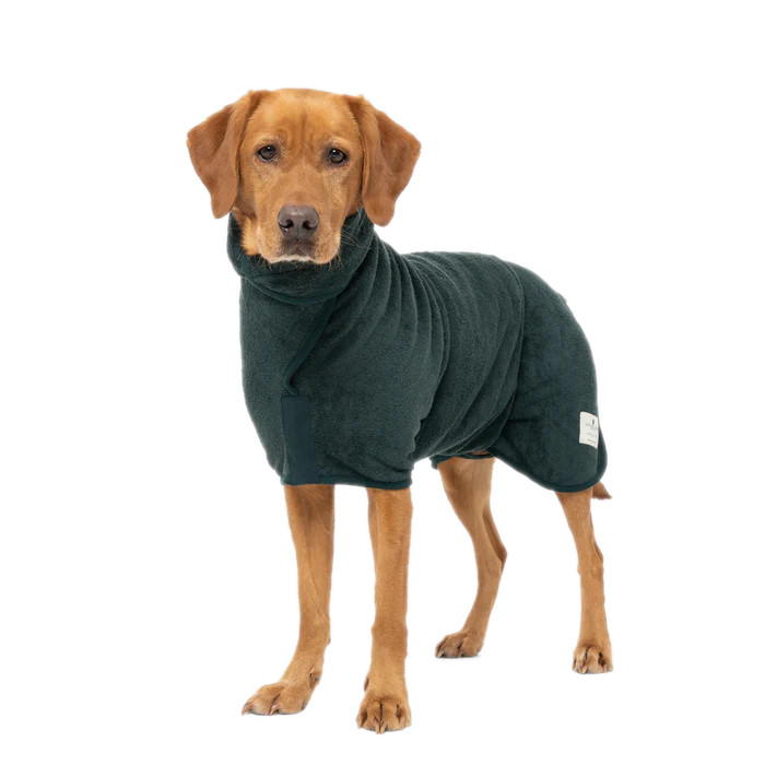 Ruff and Tumble Dog Drying Coat Forest Green