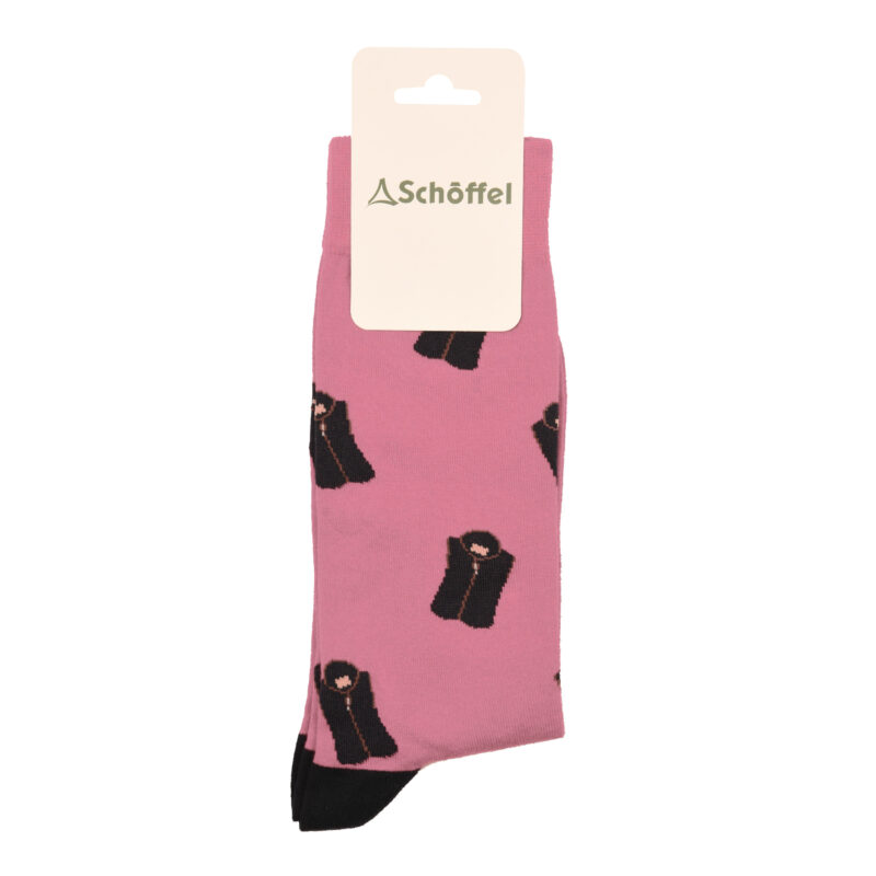 Schoffel ladies Single Cotton Sock in Pink Lyndon