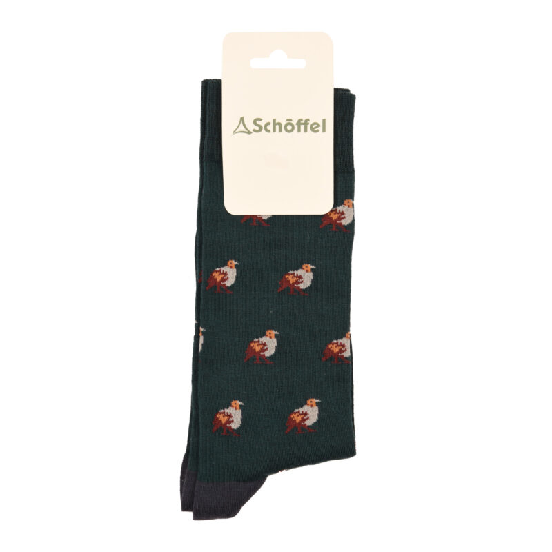 Schoffel Mens Cotton Sock in Dark Teal Partridge