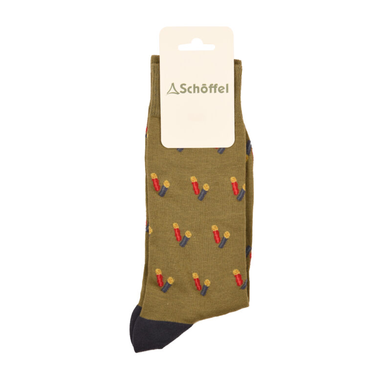 Schoffel Mens Cotton Sock in Moss Cartridge