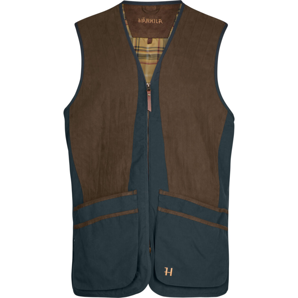 Harkila Rannoch Shooting Waistcoat in Dark Navy Front