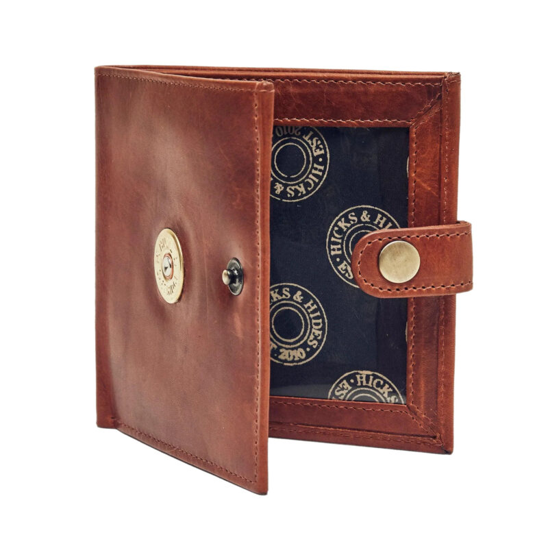Hicks and Hides Shotgun Licence Wallet Cognac