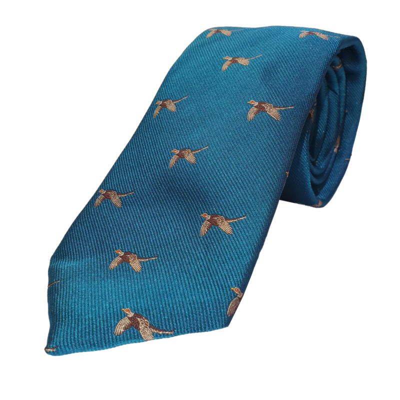Ian Coley Flying Bird Tie in Teal