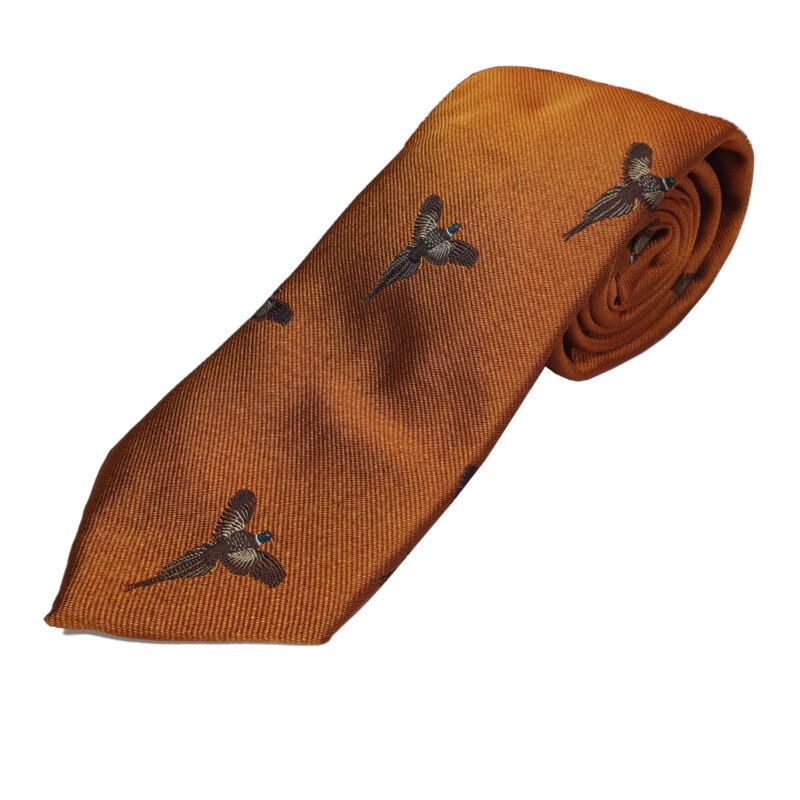 Ian Coley Flying Pheasant Tie in Burnt Orange