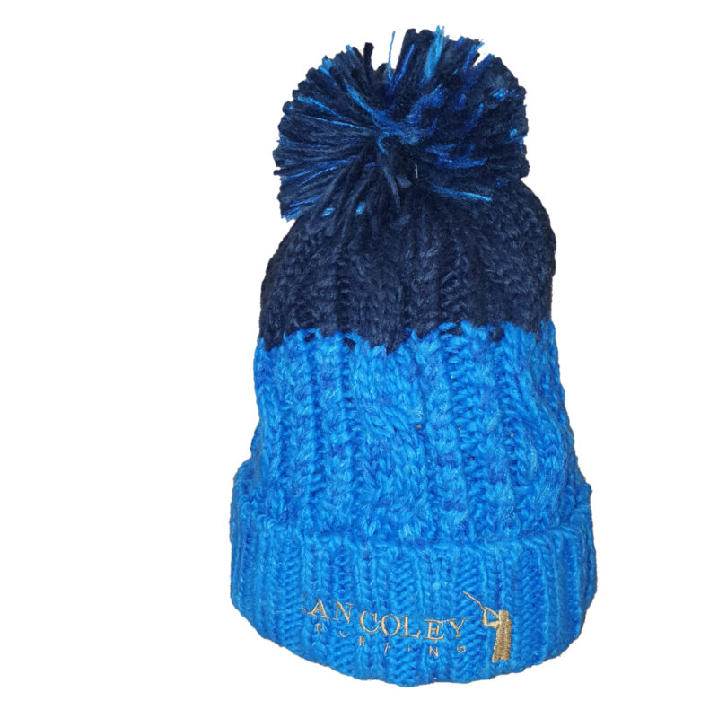 Ian Coley Two Tone Beanie Navy and azure side