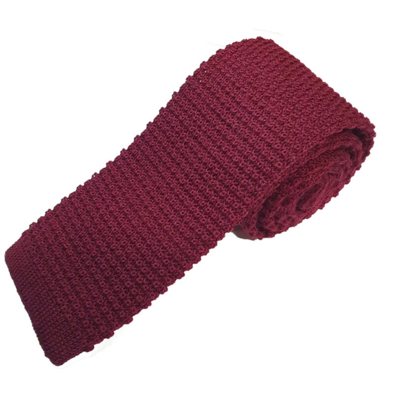 Pl Sells Wool Tie Maroon