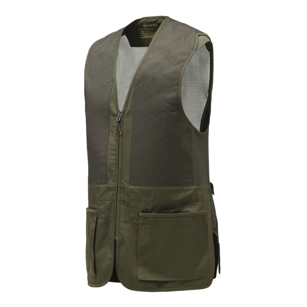 Beretta Tredi Skeet Vest in Green Moss Front
