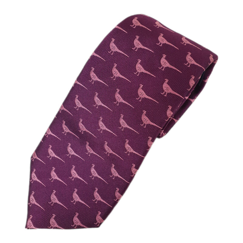 Ian Coley Pink Pheasant Purple Tie