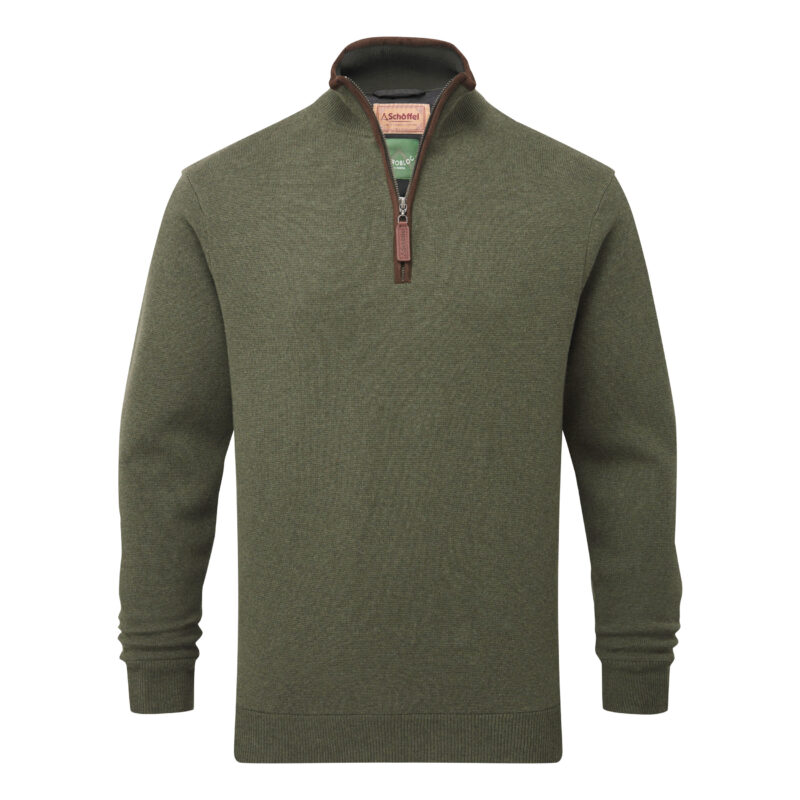 Schoffel Angus Aerobloc Quarter Zip in Woodland