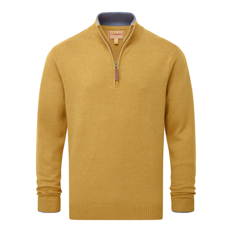 Schoffel Blair Quarter Zip Jumper Mustard