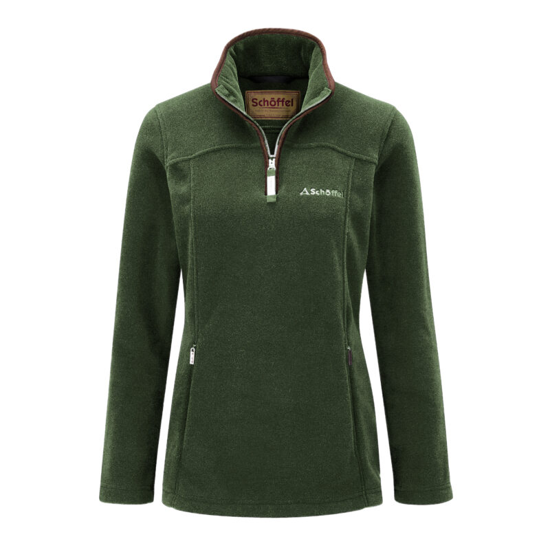 Schoffel Womens Tilton Quarter Zip Fleece in Forest