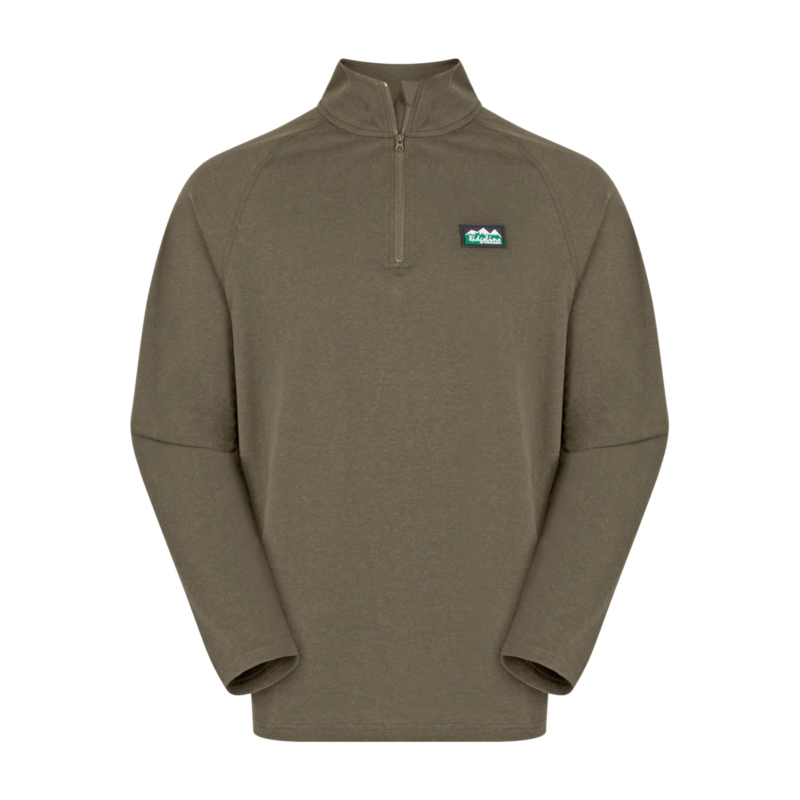 Ridgeline Baseline Pull On Zip Top Light Bark Marl