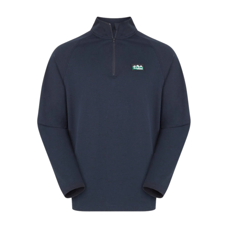 Ridgeline Baseline Pull On Zip Top navy Marl