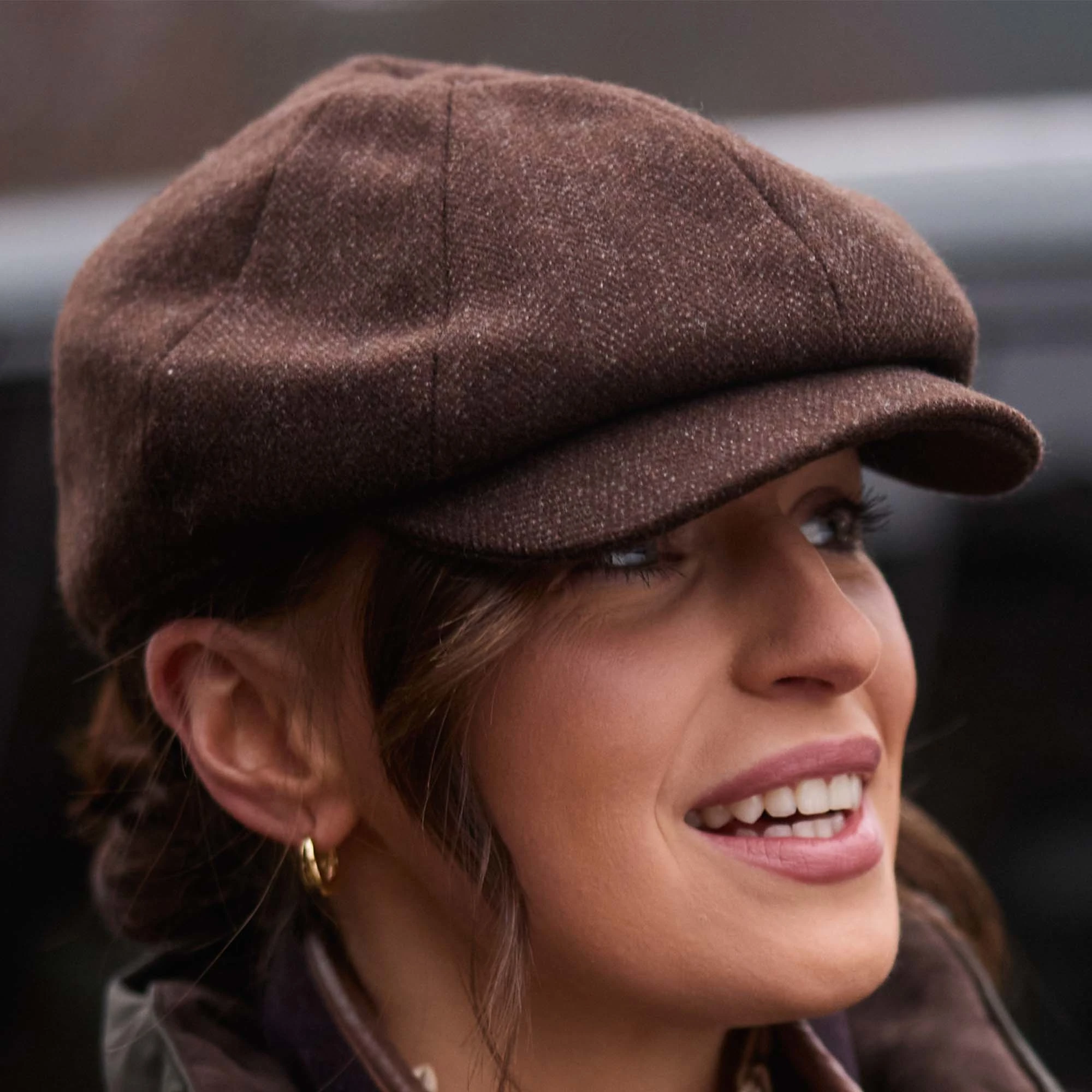 Chocolate Herringbone Tweed