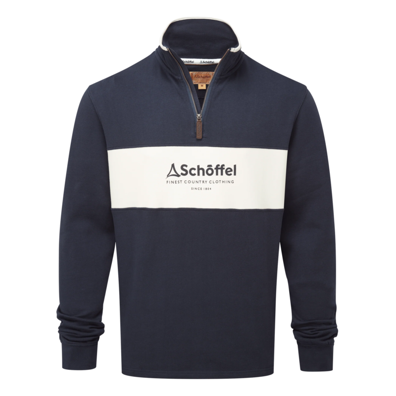 Schoffel Trencom Quarter Zip Sweatshirt Navy Stone