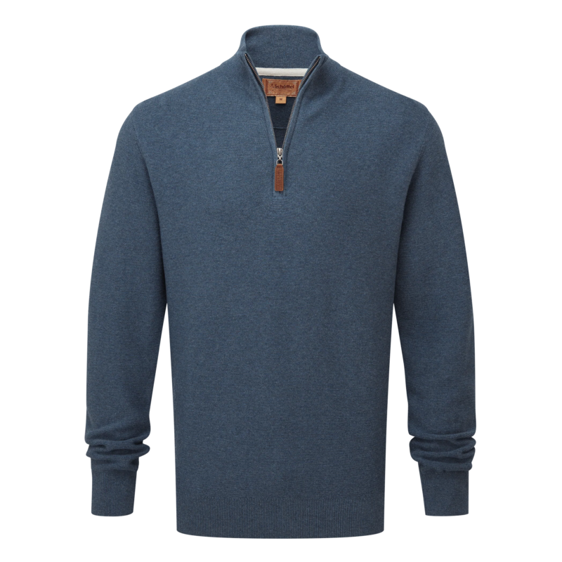 Schoffel Porthleven Jumper 1/4 zip Dark Pigeon Blue