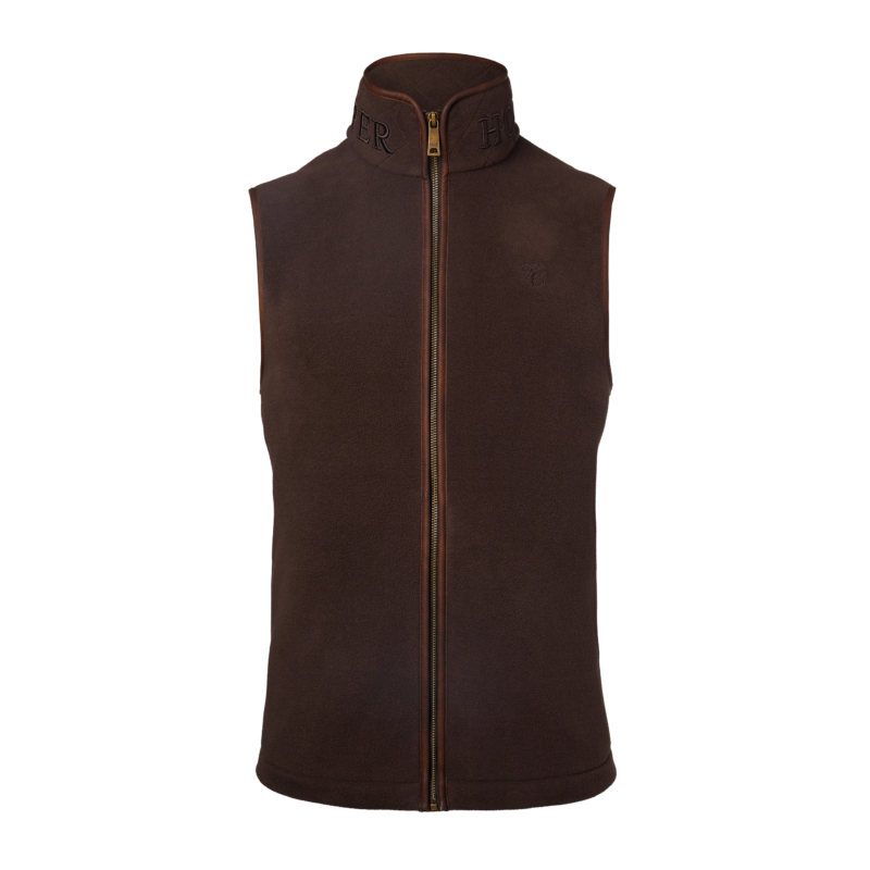 Holland Cooper Mens Country Fleece Gilet Ink Chocolate