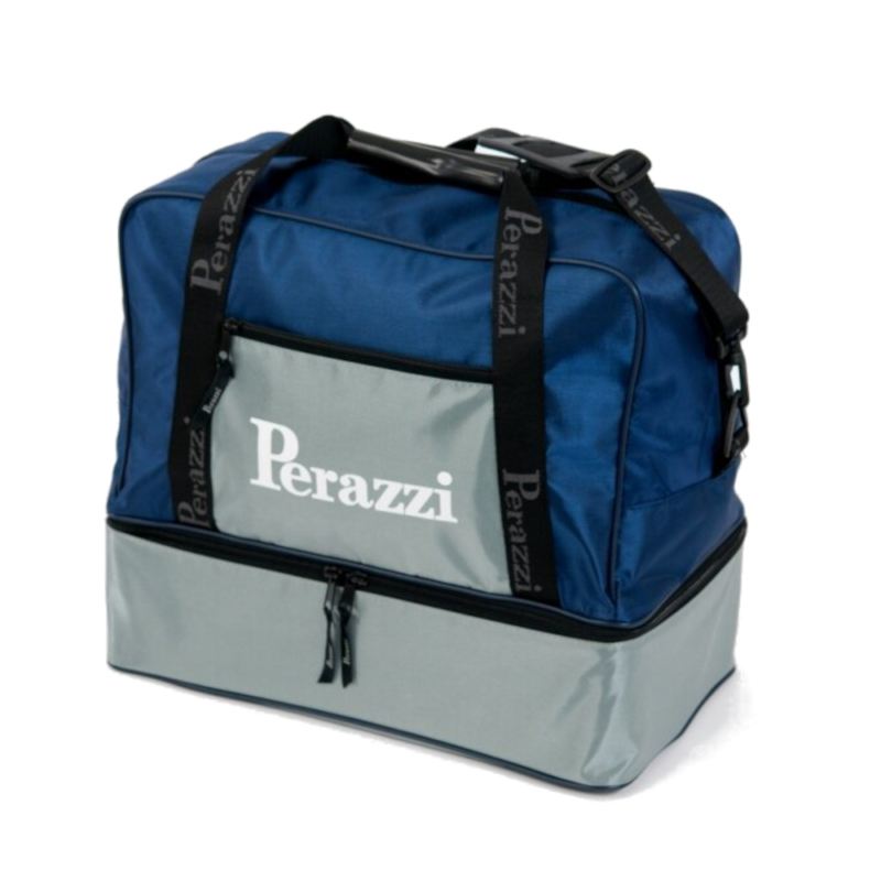 Perazzi Double Bottomed Bag Grey Bottom, Blue Upper