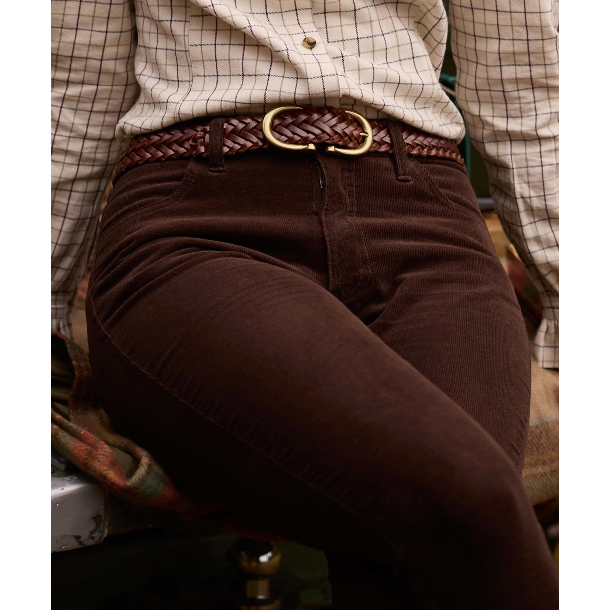 Schoffel Clover Cord Jeans Chocolate