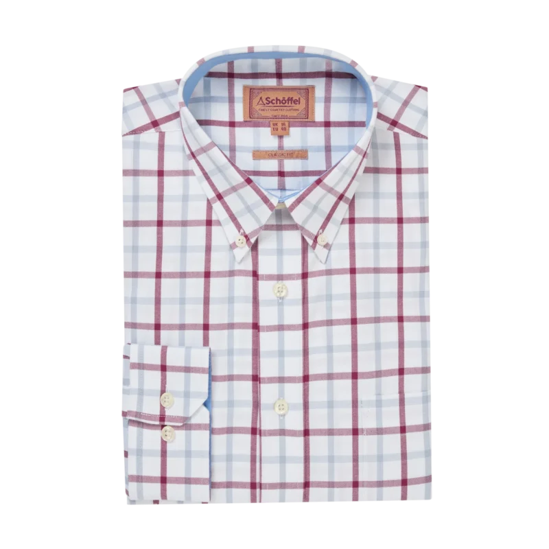 Schoffel Mens Brancaster Shirt Mountain Blue Check