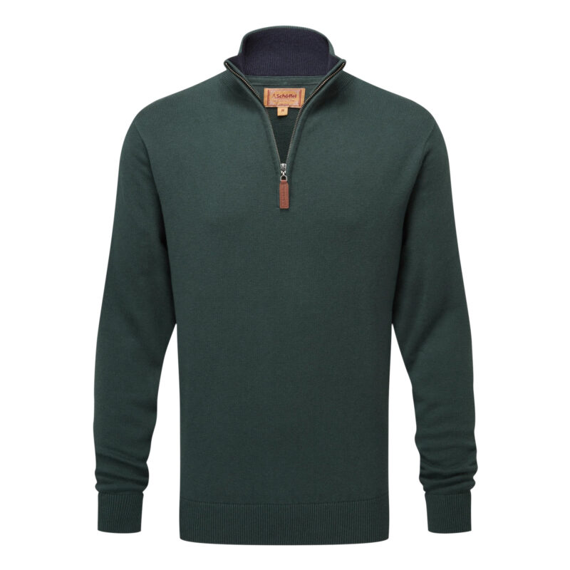 Schoffel Calton Cotton Cashmere Jumper Botanical Green