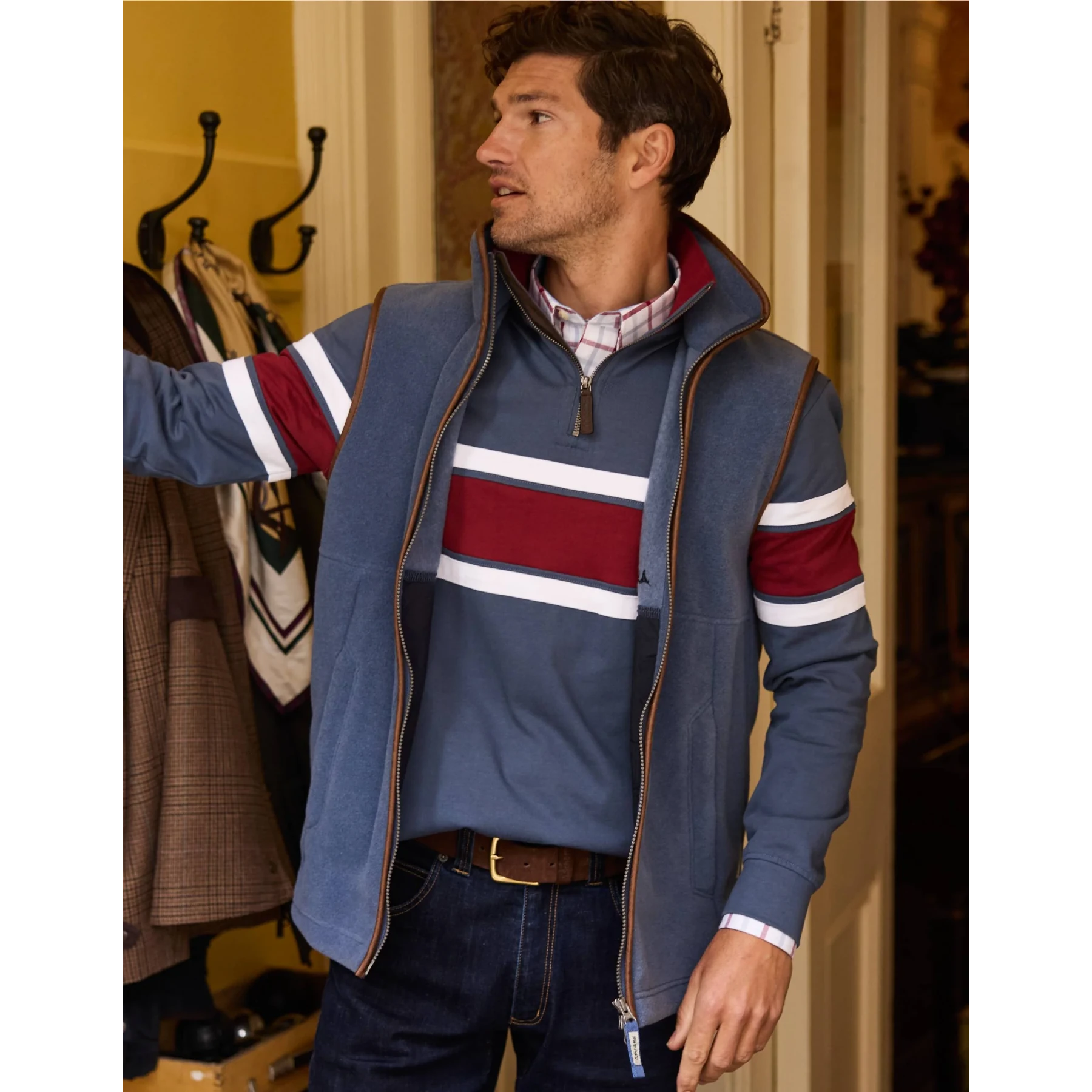 Schoffel Oakham Fleece Gilet Storm Blue