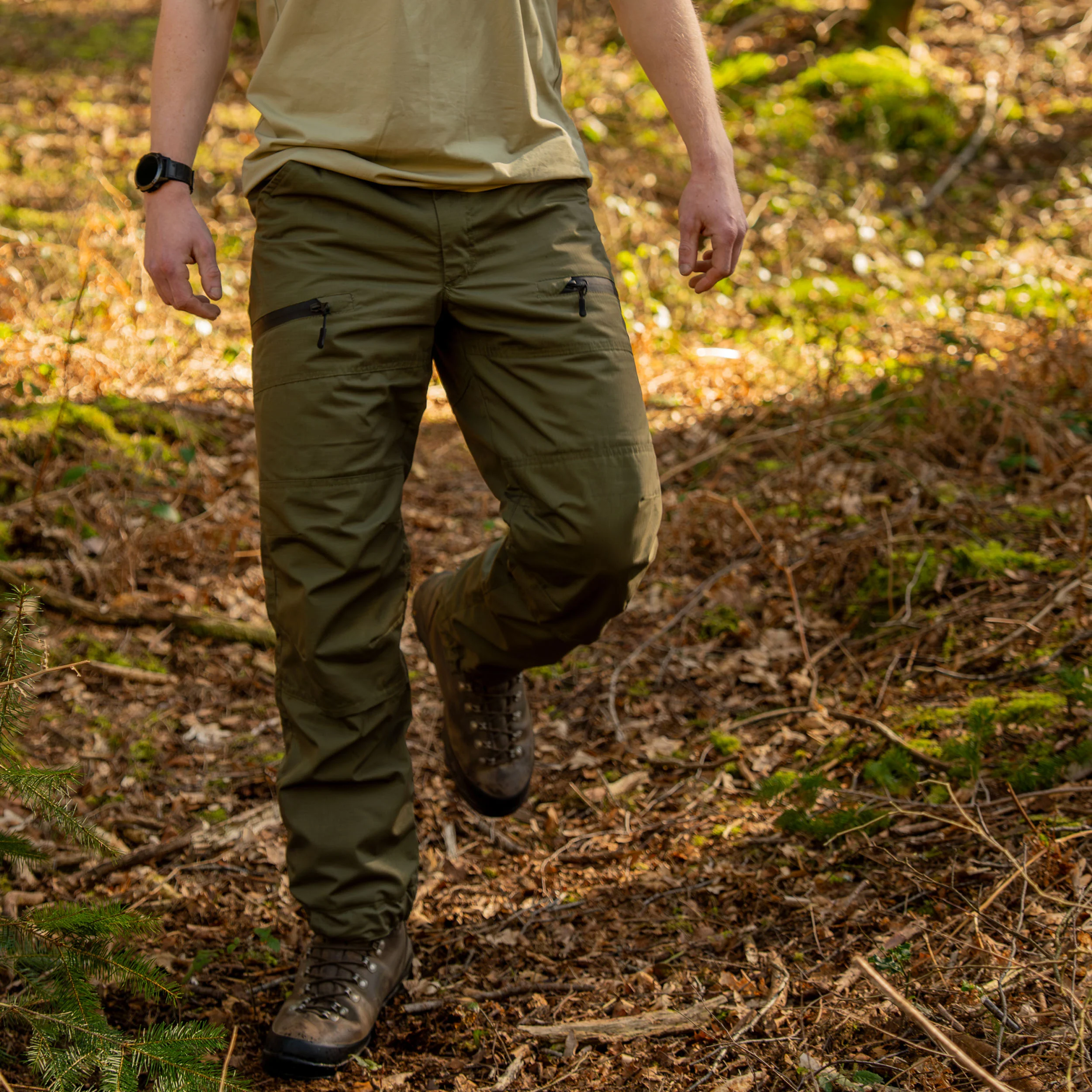 Fortis Mens Waterproof Venator Trousers Olive Green