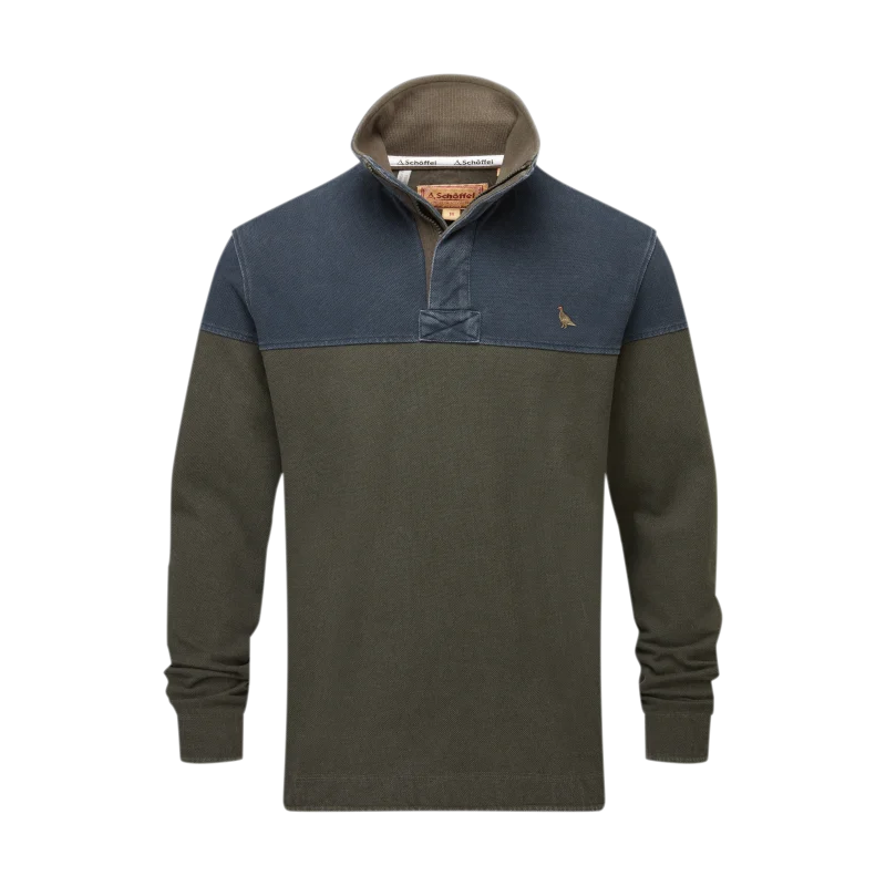 Schoffel Helford Heritage Sweatshirt Peat Green Ptarmigan
