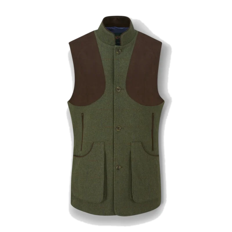 Alan Paine Combrook Tweed Gilet Mariner