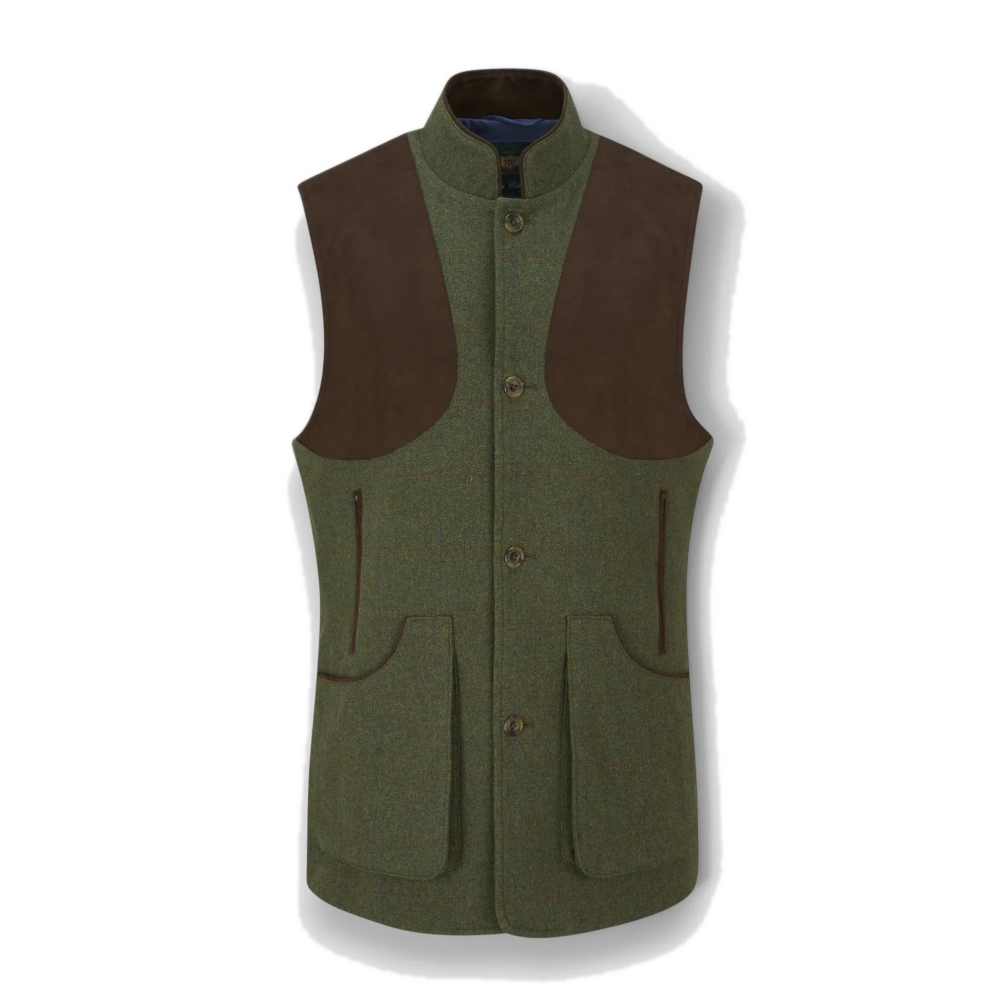 Alan Paine Combrook Tweed Gilet Mariner