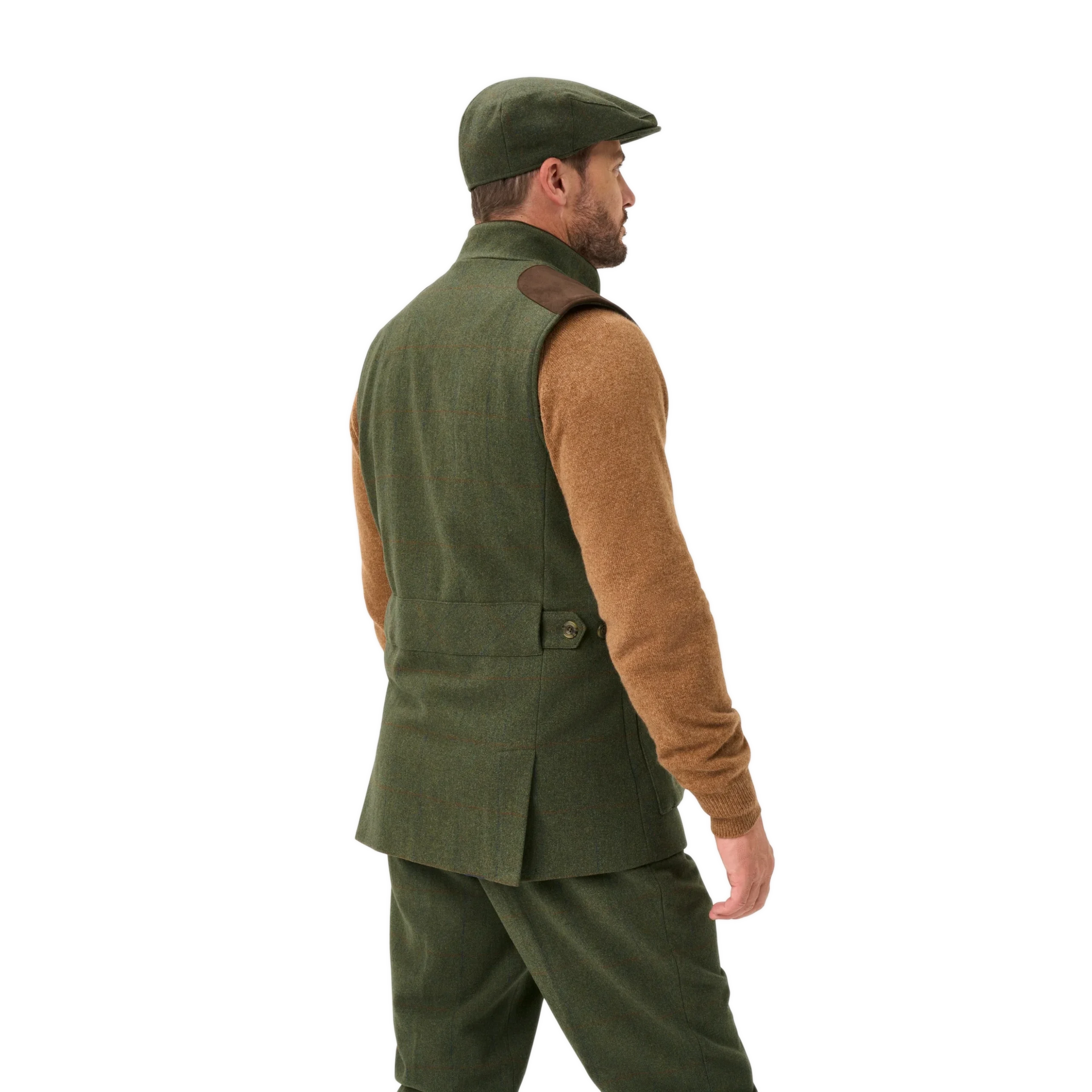 Alan Paine Combrook Tweed Gilet Mariner