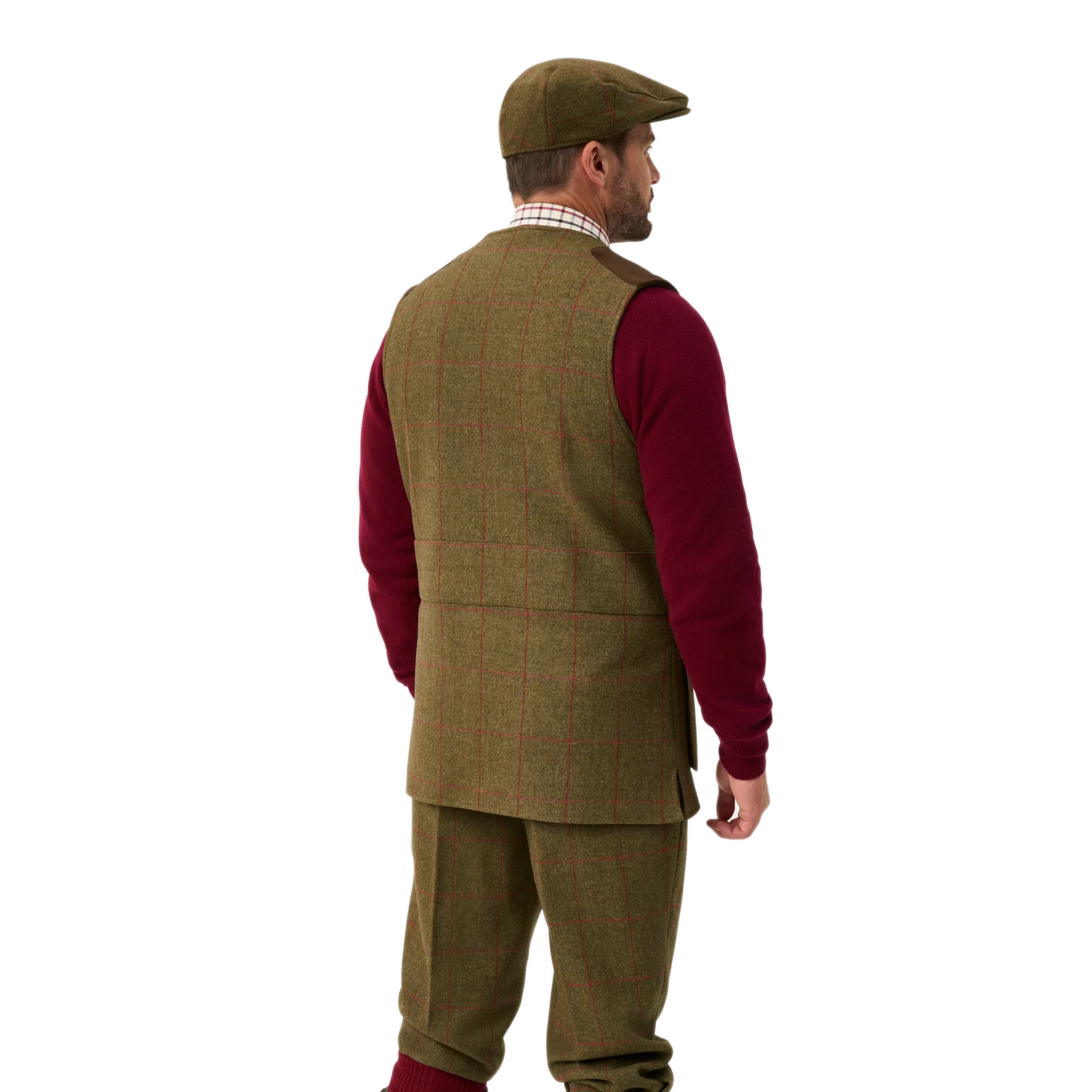Alan Paine Combrook Tweed Shooting Waistcoat Sage