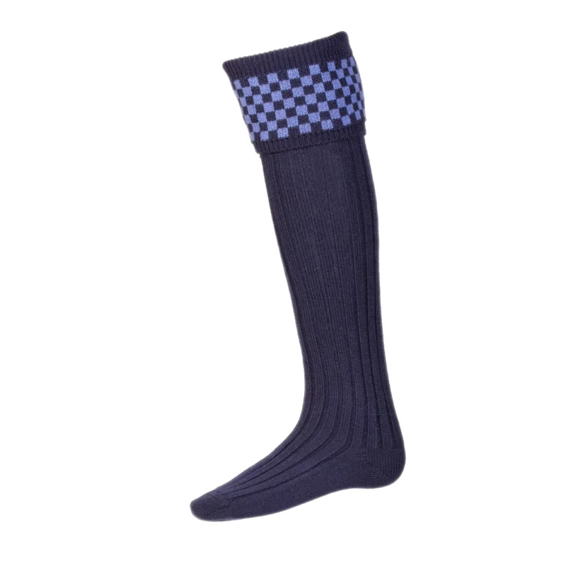 Borders Check Navy