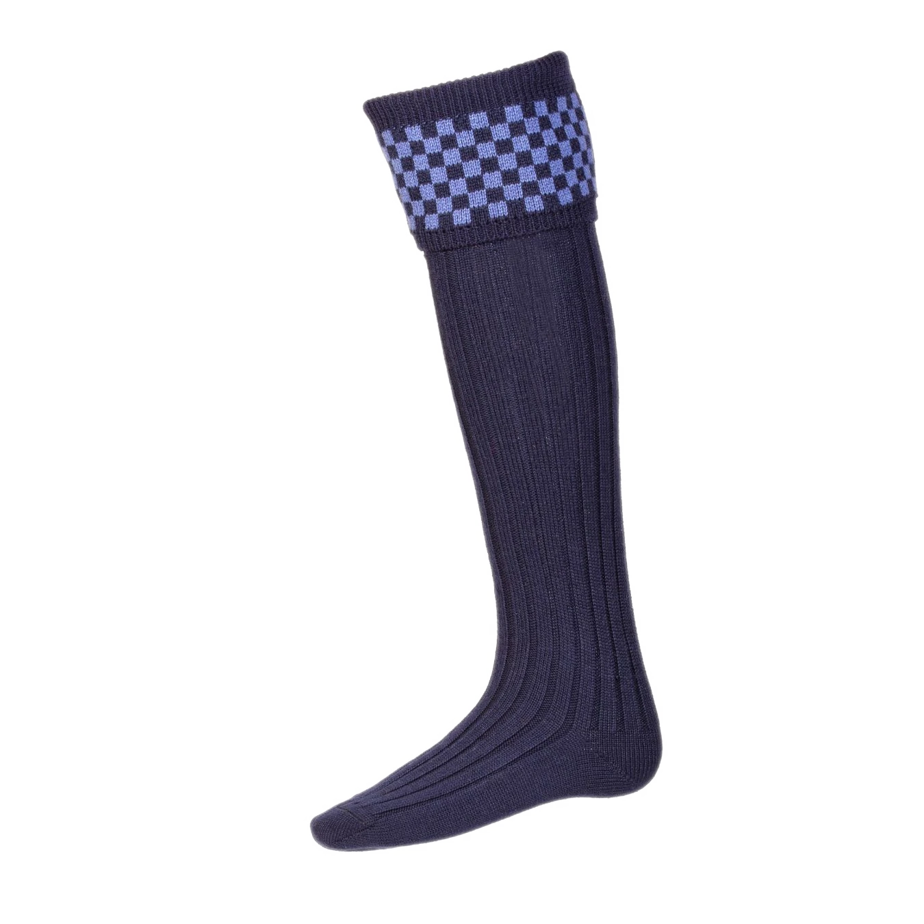 Borders Check Navy