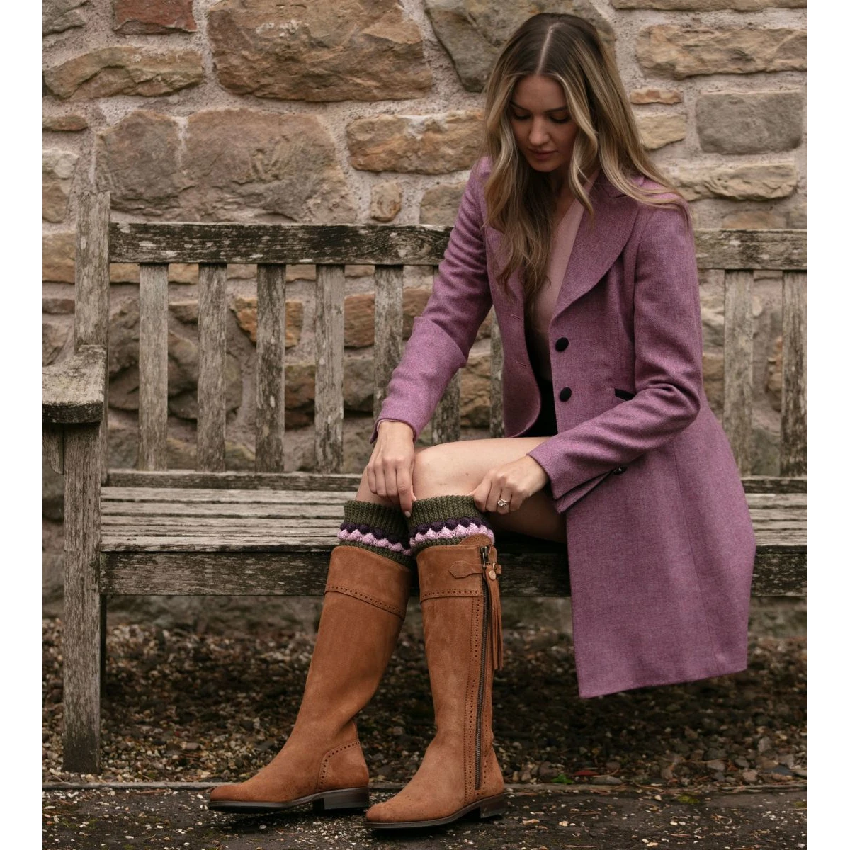 Lady Strathie Dark Olive Socks