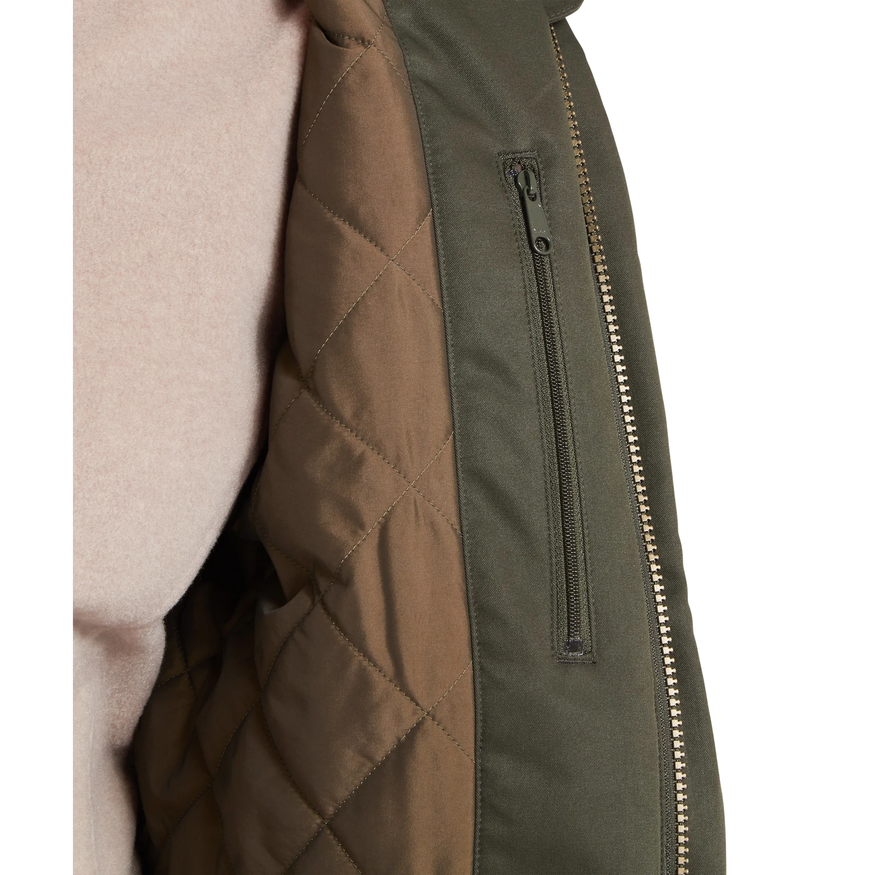 Schoffel Womens Langton Coat Dark Woodland security pocket and lining