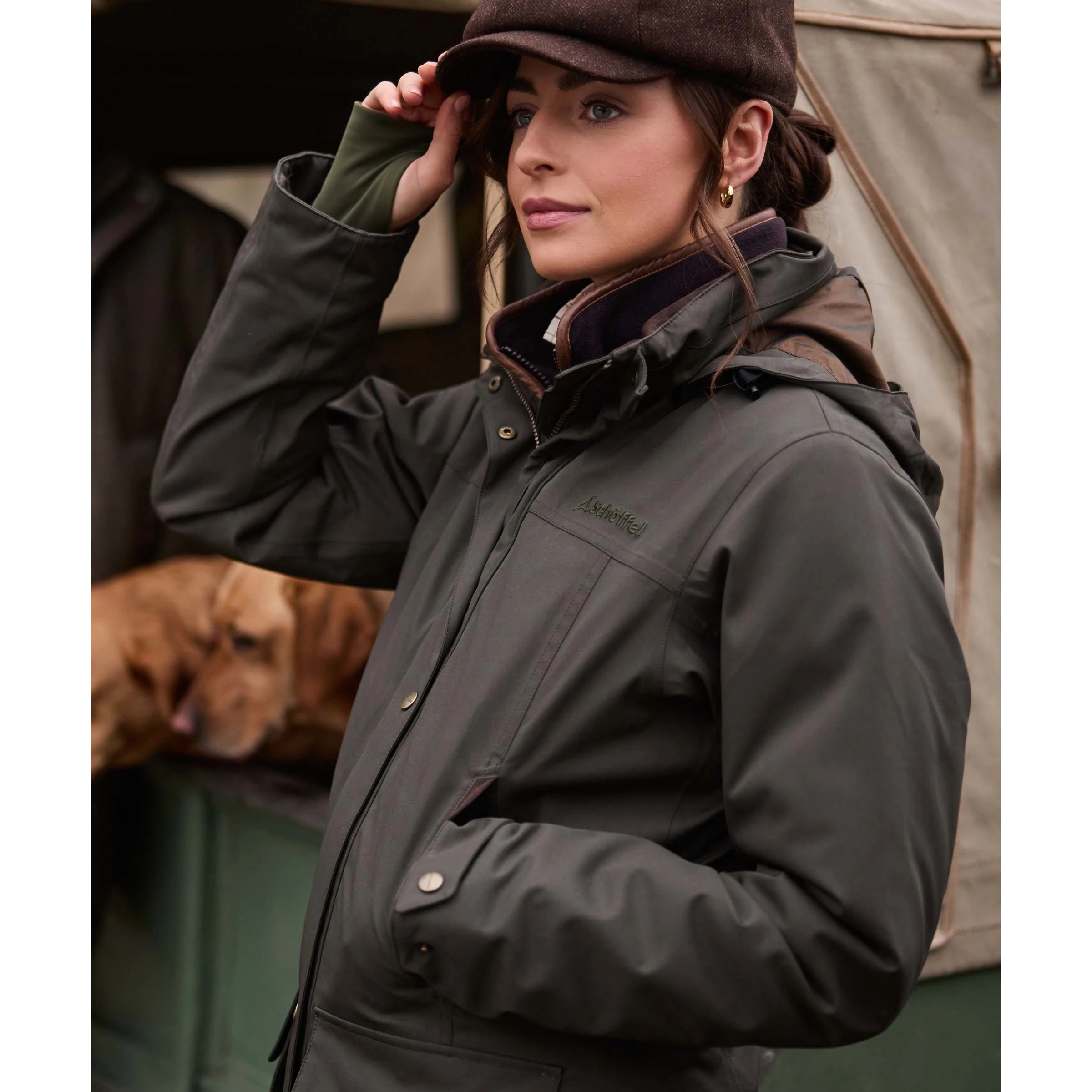 Schoffel Womens Langton Coat Dark Woodland